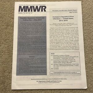 CDC Morbidity and Mortality Weekly Report May 10, 2019